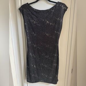 Guess by Marciano Black Sequin Bodycon Mini Dress